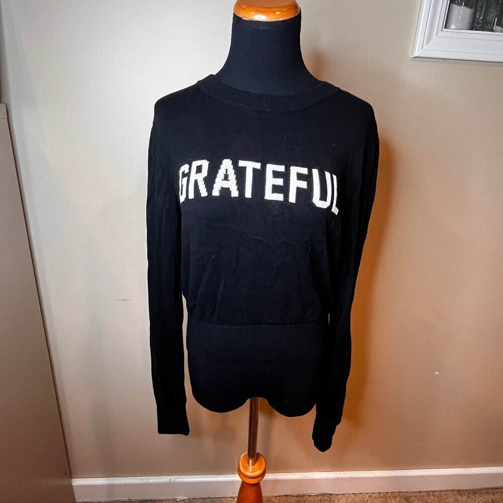 Spiritual Gangster Grateful black sweater, Size M, Worn Once, Graphic Sweater